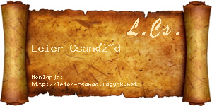 Leier Csanád névjegykártya